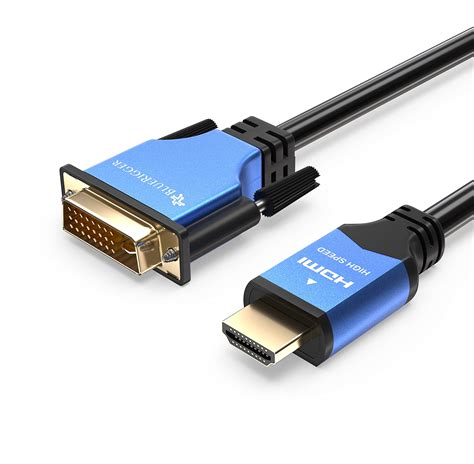 Bluerigger Hdmi To Dvi Cable Ft High Speed Bi Directional Adapter