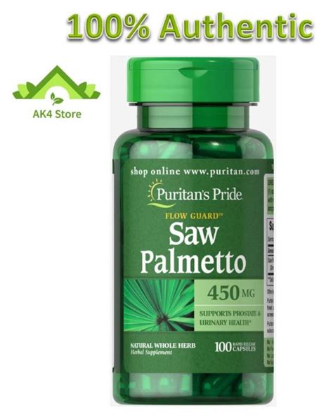 Saw Palmetto 450 Mg 100 Capsules Supports Prostate And Urinary Health