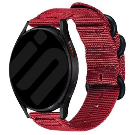 Bracelet Nylon Boucle Samsung Galaxy Watch Classic Mm Rouge