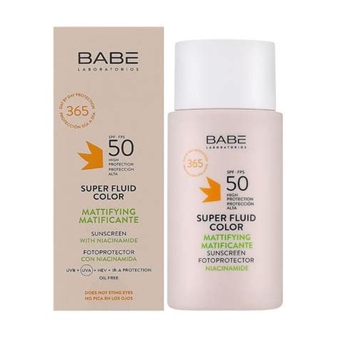 Cонцезахисний супер флюїд ВВ BABE Laboratorios Super Fluid Color SPF 50 з тонувальним та