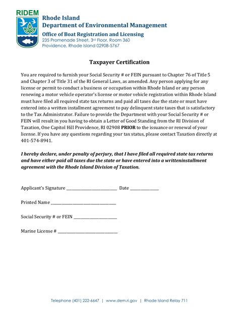 2024 Rhode Island Student Shellfish License New Renewal Application