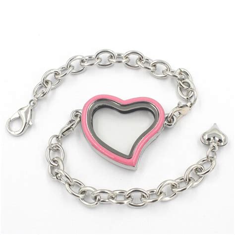 Pcs Lot Free Shipping New Fashion Alloy Enamel Heart Floating