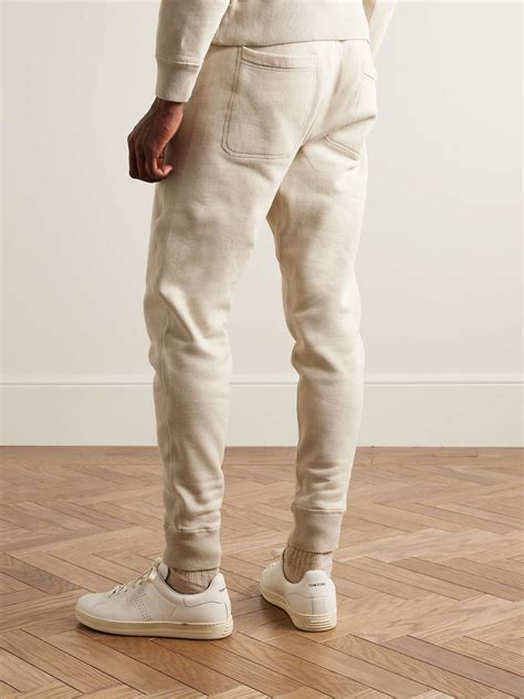 TOM FORD Tapered Garment Dyed Cotton Jersey Sweatpants For Men MR PORTER