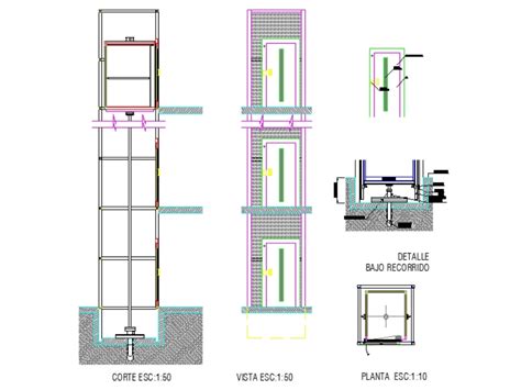 Ascensor hidráulico en AutoCAD Descargar CAD 537 74 KB Bibliocad