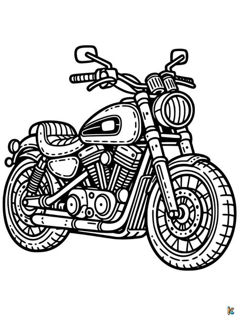 Motorcycle Coloring Pages: Free Printable Designs for Kids & Adults ...