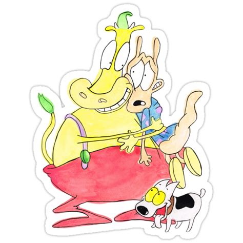 Rocko Heffer And Spunky Stickers By Monique Cutajar Redbubble