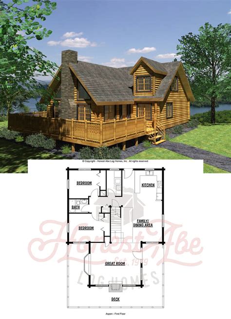 High Luxury Aspen Log By Honest Abe Log Homes Log Cabin Floor Plans