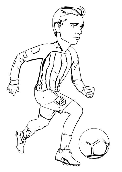 Coloriage Antoine Griezmann Imprimer Sur Coloriageenfant