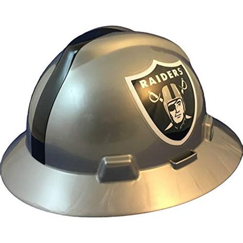 Msa 10194777 Nfl V Gard Full Brim Hard Hat Oakland Raiders Standard