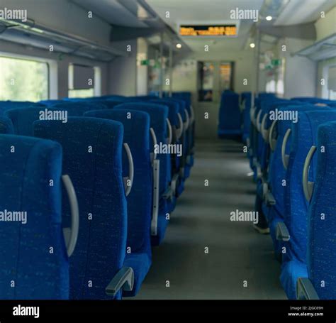 interior of commuter passenger train car Stock Photo - Alamy