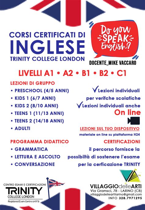 Corsi Di Lingua Inglese Trinity College London Certificati Vdalarino It