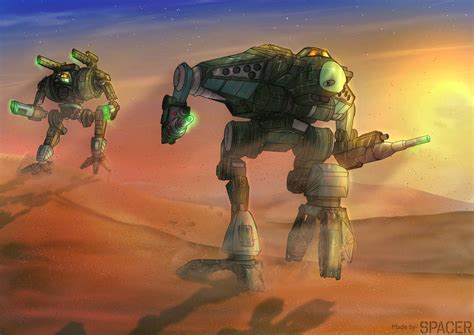 Battletech Morning Hunters By Spacer Battleart On Deviantart