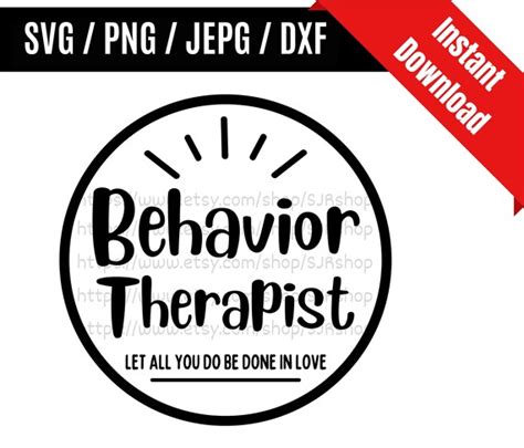 Behavior Therapist Svg Behavior Therapy Svg Bt Svg Etsy