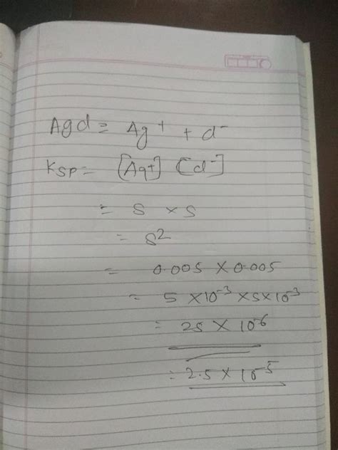 Q.8 Solubility of Silver chloride (AgCl) in water is 71.75mg/100ml. 25 ...