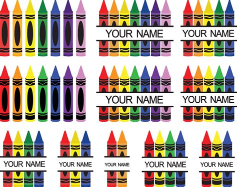 Crayon Label Template