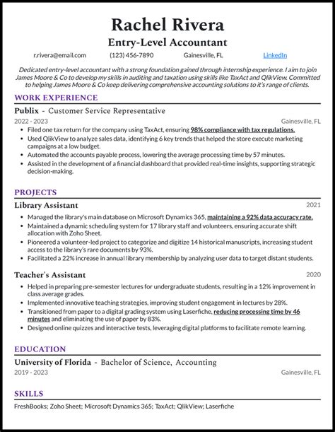 5 Entry Level Accountant Resume Examples And Templates