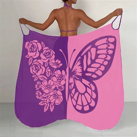 Couverture De Maillot De Bain Imprim Papillon Pour Femme Ch Le D T Couverture De Bikini