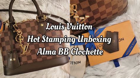 Louis Vuitton Hot Stamping Unboxing Alma Bb Clochette Key Bell Youtube