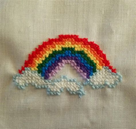 Cross stitch pattern - Rainbow cross stitch pattern - instant digital ...