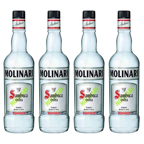 Pack de 4 Licor Molinari Sambuca Extra Dulce 700 ml Molinari Sambuca