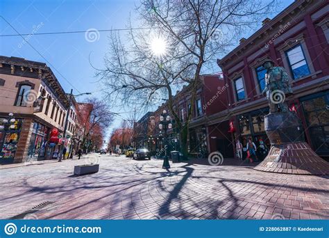 Vancouver Gastown Beautiful Street View Editorial Photography Image