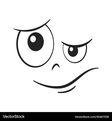 Cartoon Face With Raised Eyebrow Royalty Free Vector Image