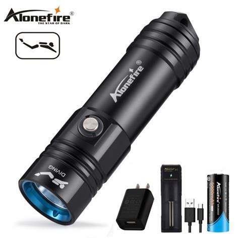 Alonefire Dv Super Bright Diving Flashlight L Led Ipx Highest