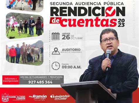 Segunda Audiencia Publica De Rendición De Cuentas Del Año Fiscal 2023 Campañas Municipalidad