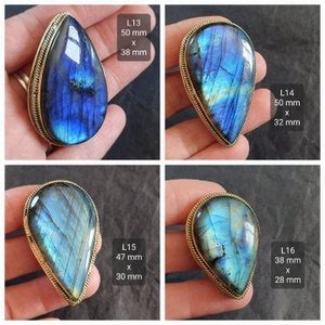 Cabochons Labradorites Rainur S Laiton Pour Micro Macram Etsy France