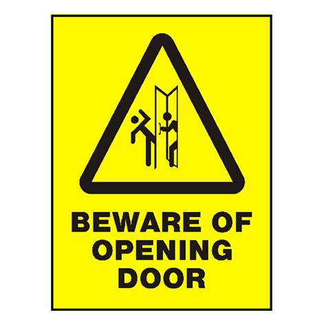 Beware Of Opening Door Sign Banner House