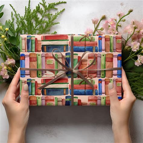 Vintage Book Wrapping Paper Rolls Sheet Cute Boho Gift Wrap - Etsy