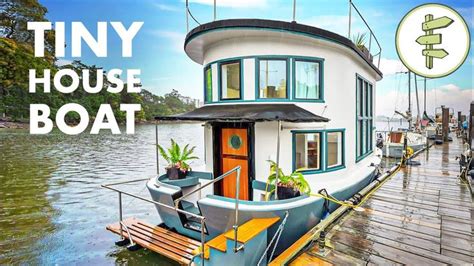 Spectacular Tiny House Boat With The Most STUNNING Interior Full Tour