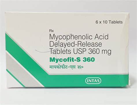 Mg Mycophenolic Acid Delayed Release Tablets Usp At Rs Box