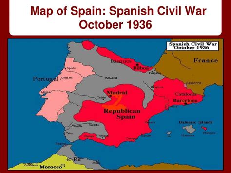 Spanish Civil War Map 1936