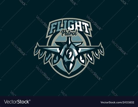 Emblem Of A Military Aircraft Aircraft Logo Vector Image