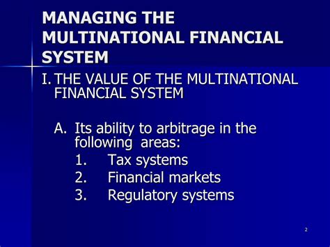 managing  multinational financial system powerpoint