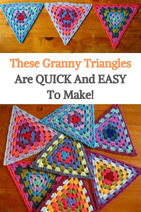 These Granny Triangles Are Quick And Easy To Make And Look Absolutely Gorg Crochet Triangle