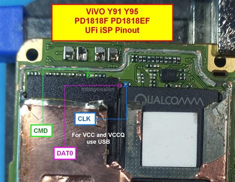 Vivo Y91 Y95 ISP PINOUT EMMC Mobile Master