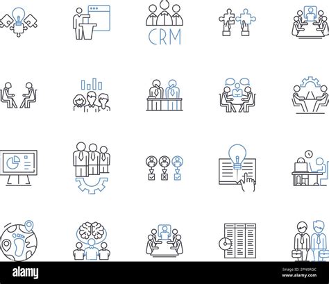 Department Workflow Outline Icons Collection Department Workflow