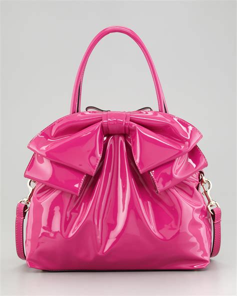 Lyst Valentino Lacca Dome Bow Bag In Pink