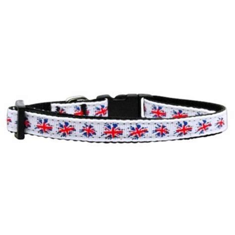 Graffiti Union Jack- UK Flag Nylon Ribbon Collar X-Small, 1 - Kroger