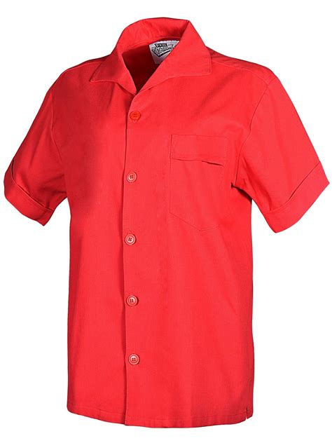 Men Short Sleeved New Style Red Shirt From Vivien Of Holloway