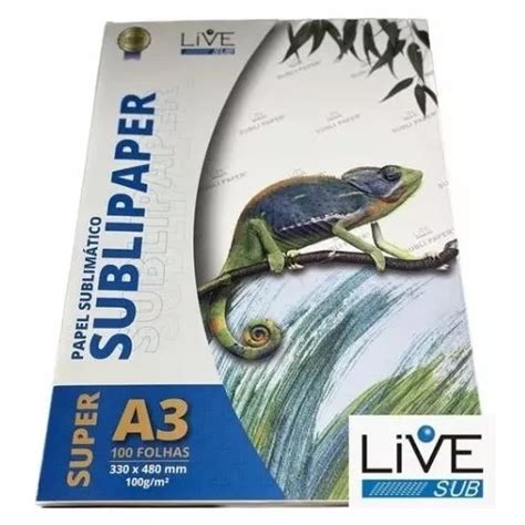 Papel Sublim Tico A Super Live Sub Sublipaper Folhas Frete Gr Tis