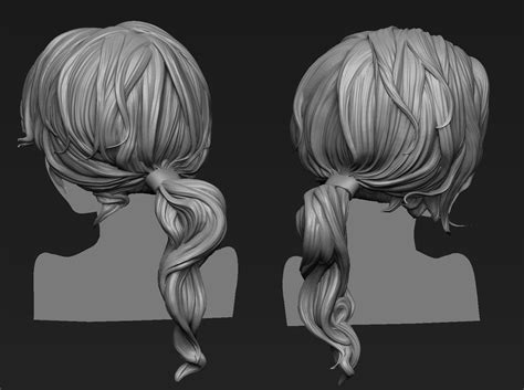 Hair Printable D Model D Printable Cgtrader