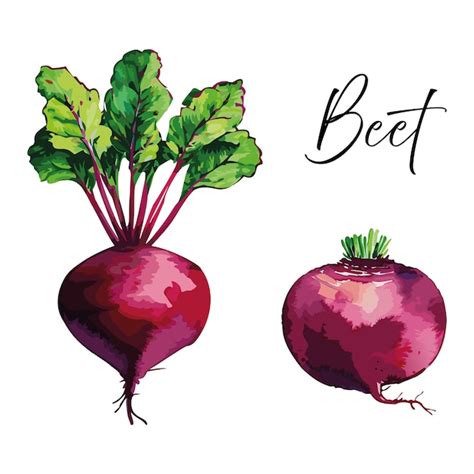 Premium Vector Beetroot Vector Illustration