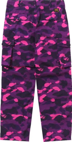 BAPE Purple 'Color Camo' Cargo Pants | INC STYLE