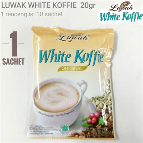 Jual Luwak White Koffie Original 20gr Isi 10 Sachet Renceng Dus Kopi