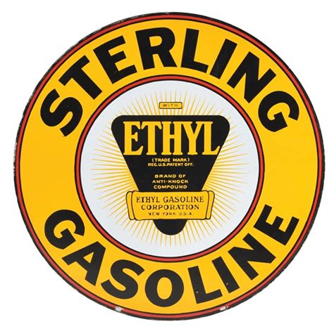 Lot Detail STERLING GASOLINE PORCELAIN SIGN W ETHYL LOGO