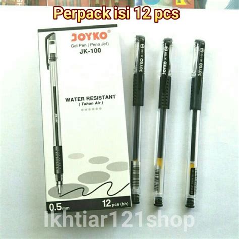 Jual 1 Pack Pulpen Gel Bolpoin Pen Jel Joyko Perpack Isi 12 Pcs