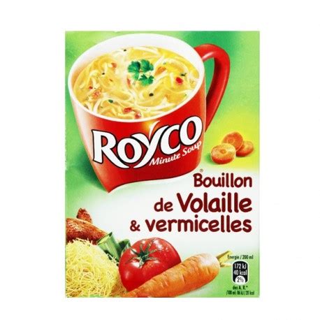 Royco Soupe Bouillon De Volaille Et Vermicelles Sachet Individuel Soupe